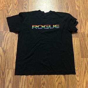 Rogue Black Tee with Multicolor Logo
